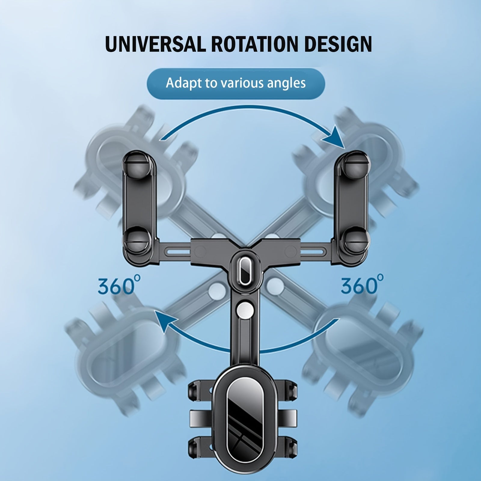 Premium 3-in-1 verstellbare Auto-Handyhalterung für Apple iPhone | Armaturenbrett, Rückspiegel & Sonnenblendenhalterung - Leicht