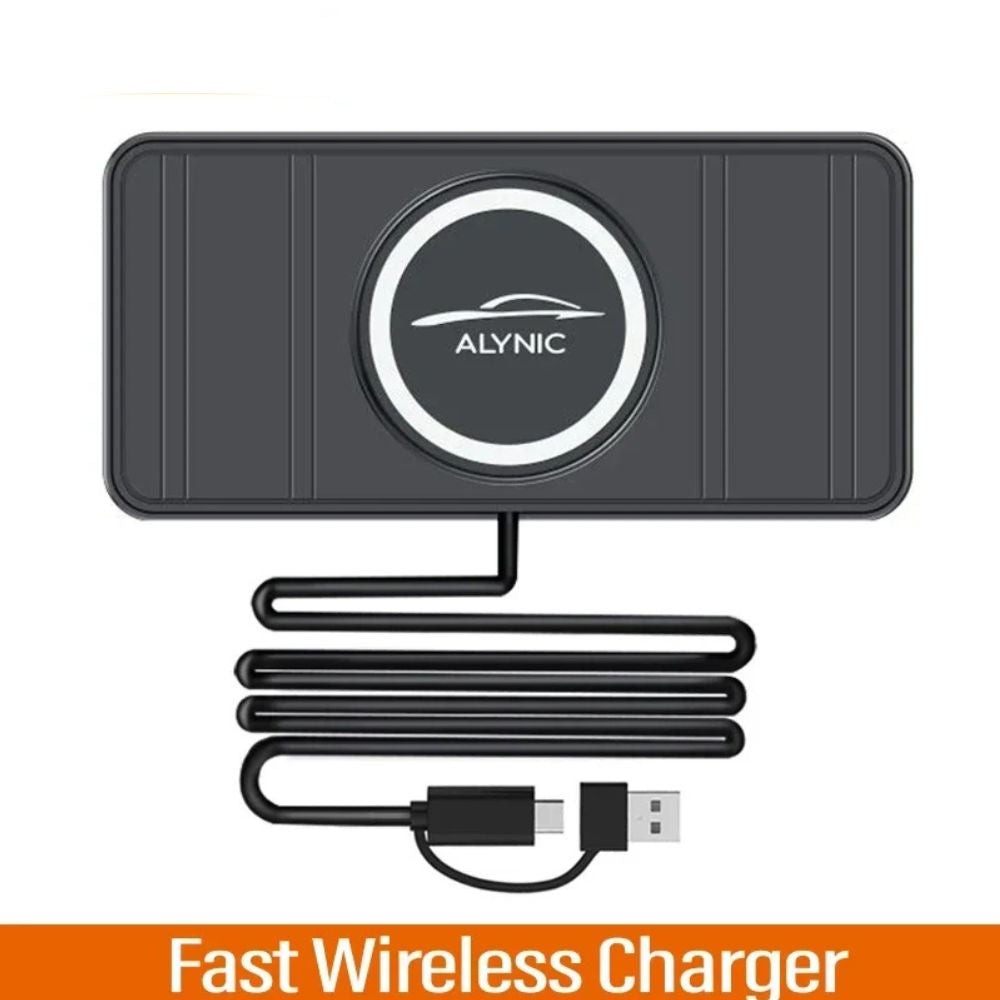 Auto Premium 20W Silikon Schnellladestation Dockingstation | Kabelloses Ladegerät mit Anti-Rutsch-Pad & Fast Wireless Charging Station für Apple iPhone Smartphones, Apple iPhone, Samsung, iOS & Android
