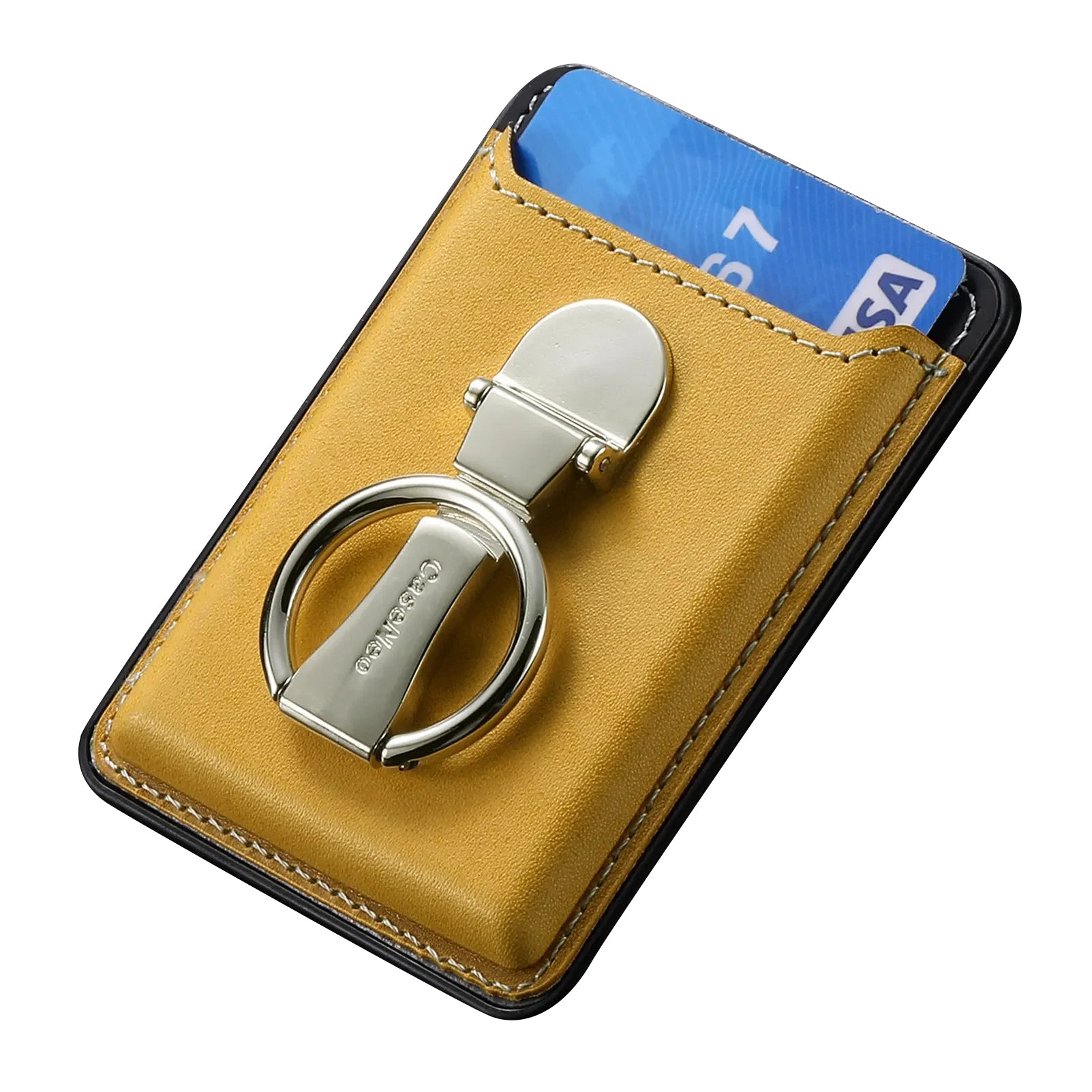 Hochwertige Leder MagSafe Brieftasche mit Kartenfächern: Klapp-Ringhalter & für iPhone 16/15/14/13/12 Pro - Phone Heaven Zone