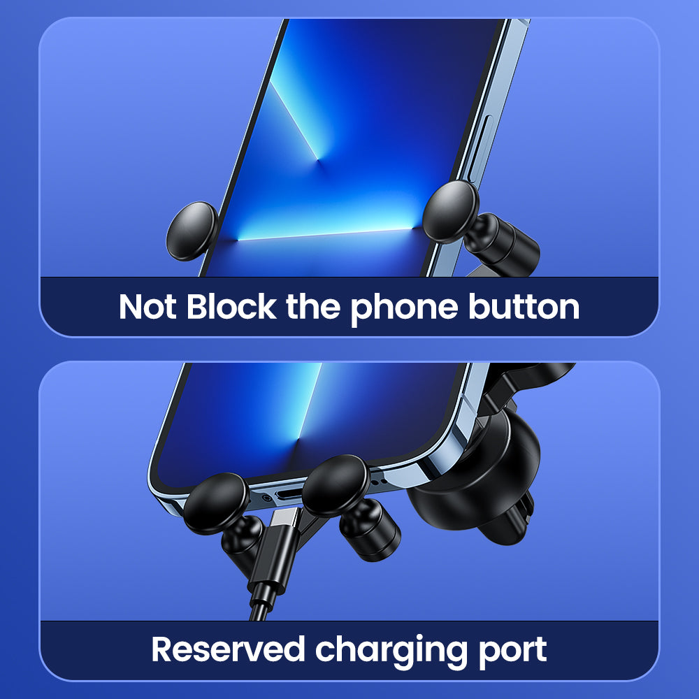 GravityDrive Premium Handyhalter - Lüftungsklammer mit Schwerkraftsensor für iPhone, Xiaomi, Samsung & 4,7-6,9 Zoll Handys