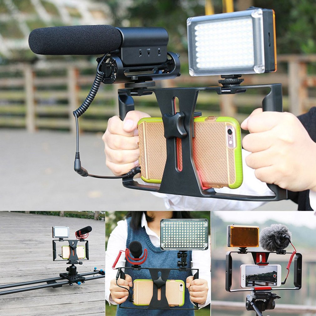 Kamera-Käfig Stabilisator für Smartphones: Filmproduktion Rig & Handgriff Halterung | Premium und Android - Phone Heaven Zone