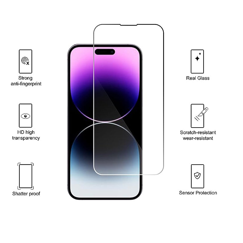 Premium Ultra-Klare Panzerglas Displayschutzfolie & Kamera Schutz für Apple iPhone – 9H Gehärtetes Glas, Blasenfrei,