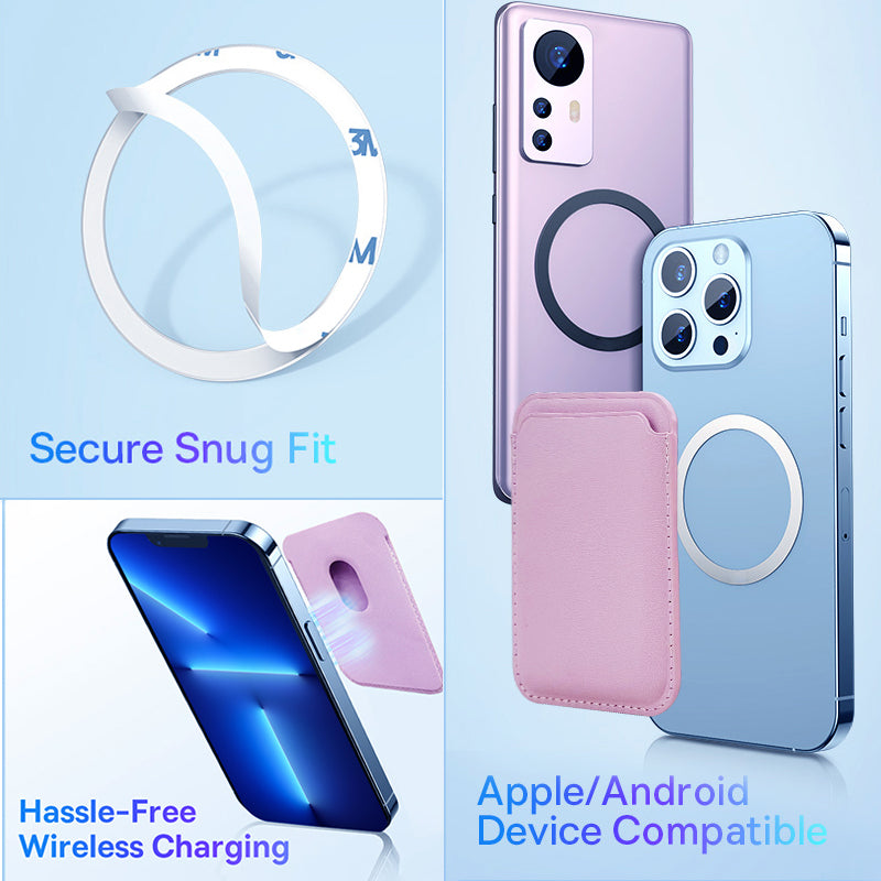 Magsafe Premium Apple iPhone Leder-Geldbörse Hülle - Luxus Magnetischer Kartenhalter