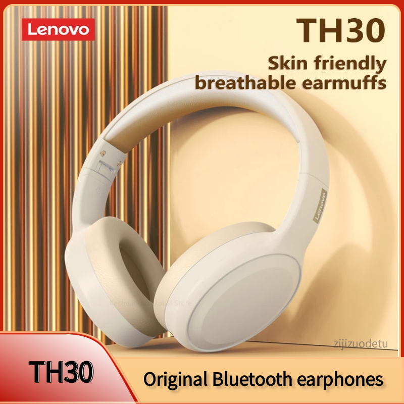 Hochwertiges Lenovo TH30 Drahtlose Kopfhörer Bluetooth 5.3 - Faltbar Gaming Headset Sport Kopfhörer mit Mic - Musik Earbuds