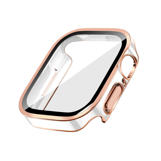 Premium Glasgehäuse für Apple Watch Serie 9/8/7/Ultra: 45mm, 41mm, 49mm, 44mm, 40mm | Hochwertige Displayschutz-Hülle