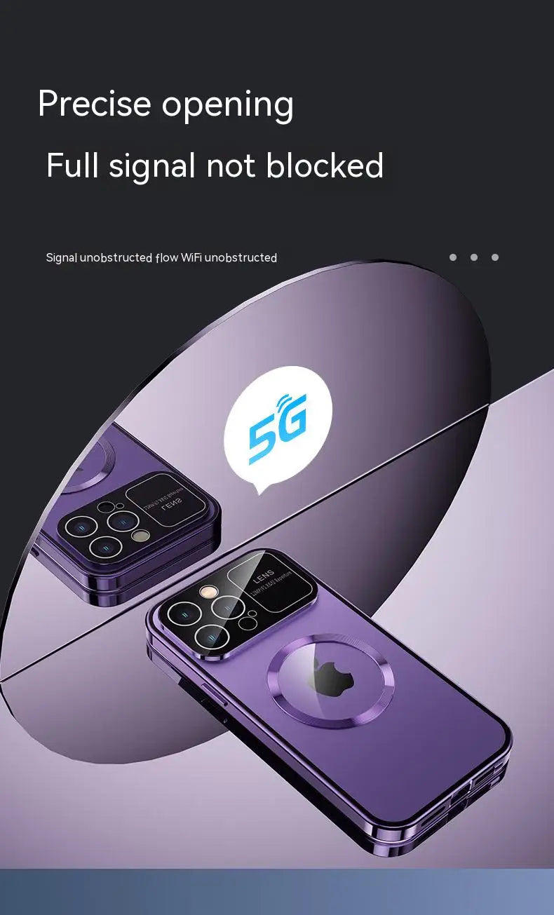 iPhone Case with MagSafe: Premium Double-Sided HD Glass Case with Wireless Charging and Camera Lens Protection | Shockproof Cover with Magnetic Armor for Apple iPhone 16/16e, 15, 14, 13, 12 Pro Max, Pro, Plus & Mini | Luxury Phone Case