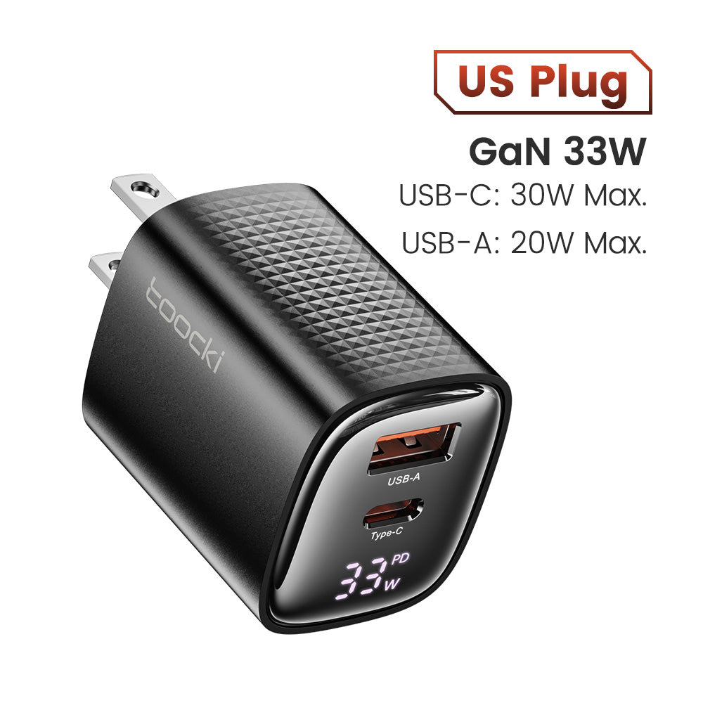 Premium Tech GaN USB Type C Charger 65W 45W PPS PD QC 4.0 | Fast Charger for Smartphones, Apple iPhone, Samsung, iOS & Android MacBook, Laptop, iPad, AirPods, Tablet, iOS