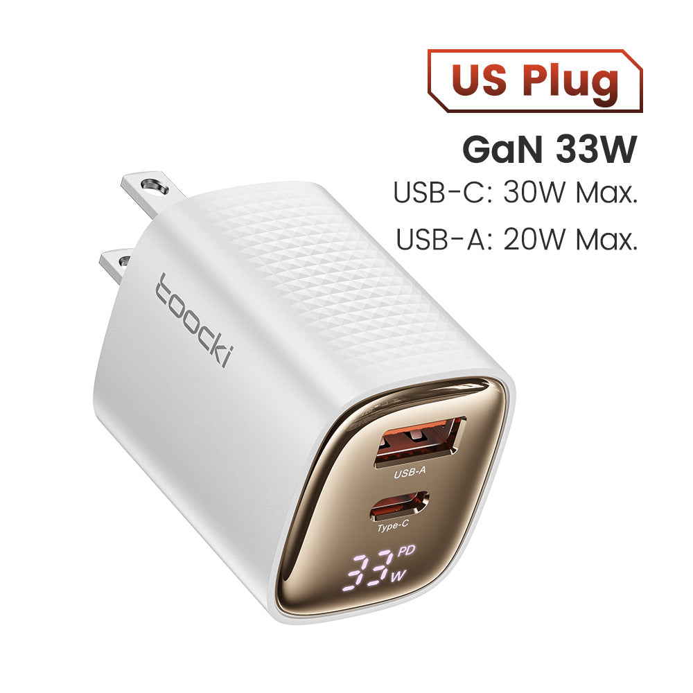 Premium Tech GaN USB Type C Charger 65W 45W PPS PD QC 4.0 | Fast Charger for Smartphones, Apple iPhone, Samsung, iOS & Android MacBook, Laptop, iPad, AirPods, Tablet, iOS