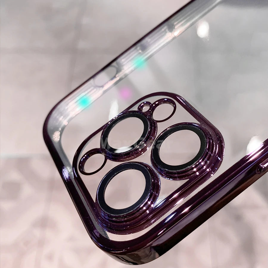 Luxus Stoßfeste Transparente Silikonhülle für Apple iPhone 17/17 Air, 16/16e, 15, 14, 13 Pro Max Plus | Premium Beschichtung, Wasserabweisend & Kratzfestes Transparentes Glitter Design