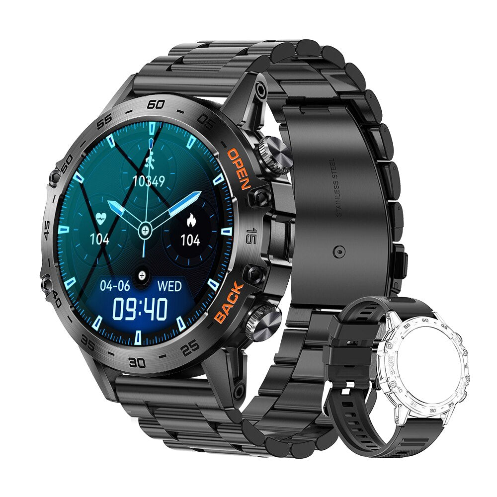 Luxus 1.39" Bluetooth Anruf Smartwatch Männer Sport Fitness Uhren | IP68 Wasserdichte Smartwatch für Xiaomi Android iOS K52