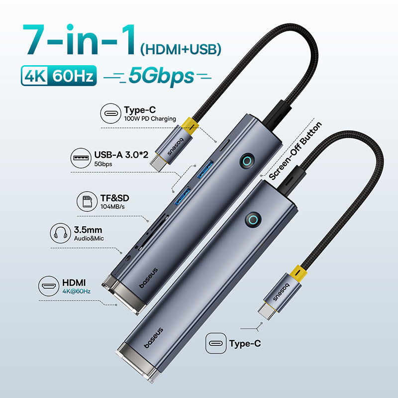 Premium USB C Hub 10Gbps: Typ-C zu HDMI, USB-Adapter, Ethernet-Port, Docking Station für MacBook Air, USB-Splitter – Kompatibel und Leistungsstark - Phone Heaven Zone