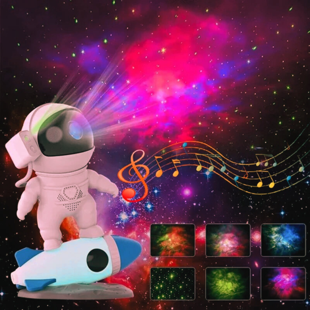 Premium Astronaut Bluetooth Speaker with Smart Alarm Clock: FM Radio, Electronic Sleep Night Light, Table Clock | Compatible with iOS/Smartphone, Laptop, Tablet, PC, Apple iPhone, iPad, MacBook, iOS, Android, Samsung  Laptop, PC