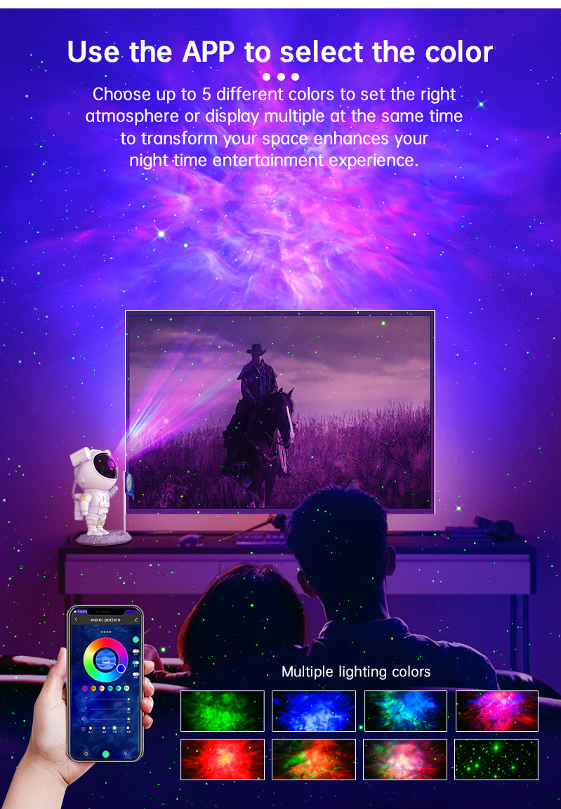 Hochwertiges Astronaut Sternenprojektor Nachtlicht mit Fernbedienung