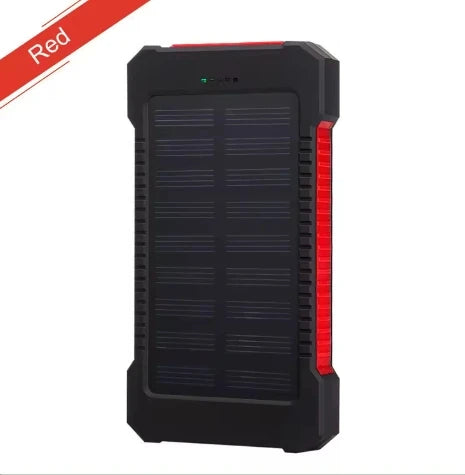 High-Quality Power Bank 20000mAh Solar Charger | Portable External Battery with 5V Fast Charging and Super Bright Flashlight for Smartphones, Apple iPhone, Samsung, iOS & Android On-the-Go