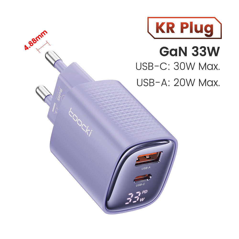 Premium Tech GaN USB Type C Charger 65W 45W PPS PD QC 4.0 | Fast Charger for Smartphones, Apple iPhone, Samsung, iOS & Android MacBook, Laptop, iPad, AirPods, Tablet, iOS