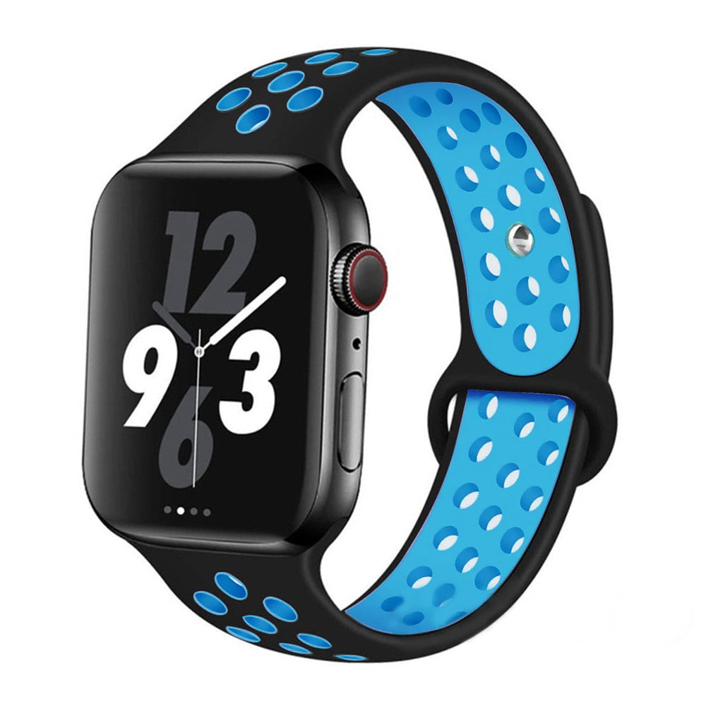Premium Silikonarmband für Apple Watch 10/9/8/7/6/5/4/3/2/1 & Ultra 2/1, SE: 2024, 2023, 2022, 2021, 2020, 2019, 2018, 2017