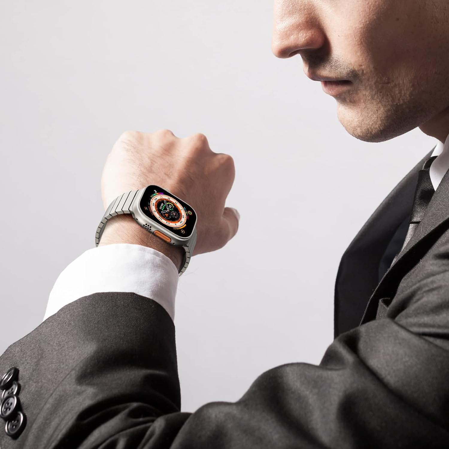 Titan Farbband für Luxury Apple Watch Serie 10/9/8/7/6/5/4/3/2/1 & Ultra 2/1, SE: 2024, 2023, 2022, 2021, 2020, 2019, 2018,