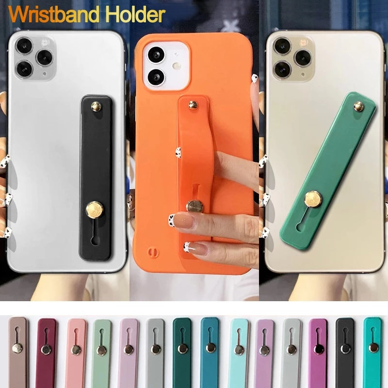 Premium Durchsichtige Candy-Farbe für Apple iPhone 17/17 Air, 16/16e, 15, 14, 13 Pro Max Plus Hülle | Handgelenksband Handyhalter Klare Soft-Silikon Apple iPhone Case