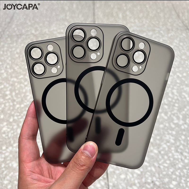 Ultra-Dünne Magnetische Transparente für Apple iPhone 17/17 Air, 16/16e, 15, 14, 13, 12 Pro Max Plus Mini Hülle | Premium Stoßfeste Schlanke Randlose Klare Wasserabweisende Schutzhülle mit Magsafe