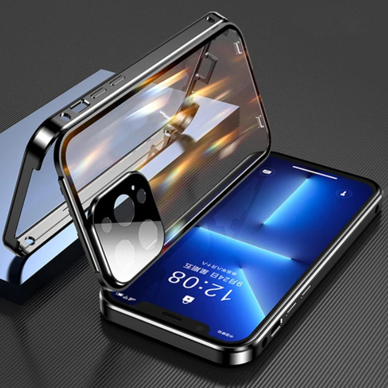 High-Quality iPhone Case with 360° Full Sealed Protection of Glass and Metal | MagSafe-Compatible Protective Case, 360-Degree Protection, Camera Lens Protection for Apple iPhone 16/16e, 15, 14, 13, 12 Pro Max, Pro, Plus & Mini Cover | Armor Bumper Case