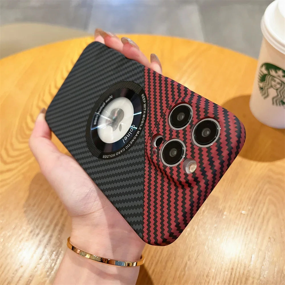 High-Quality Carbon Fiber Magnetic iPhone Case | MagSafe Case with 360-Degree Protection & Camera Lens Cover for Apple iPhone 16/16e, 15, 14, 13, 12 Pro Max, Pro, Plus & Mini Cover | Shockproof Phone Case with Armor Shell & Premium Protective Bumper Cover