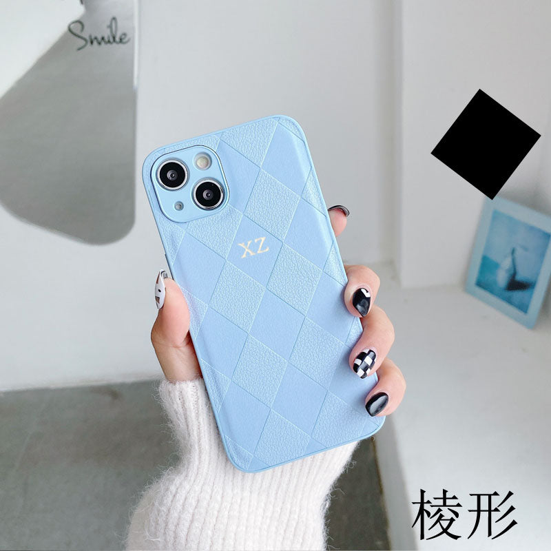 Personalisierte Luxus Leder iPhone Hülle für Apple iPhone 17/17 Air, 16/16e, 15, 14, 13 Pro Max Plus | Name, Initialen, Symbolen & Zahlen | Individuelles Case mit Gravur | MagSafe kompatibles Cover mit Kameraschutz & Echtleder