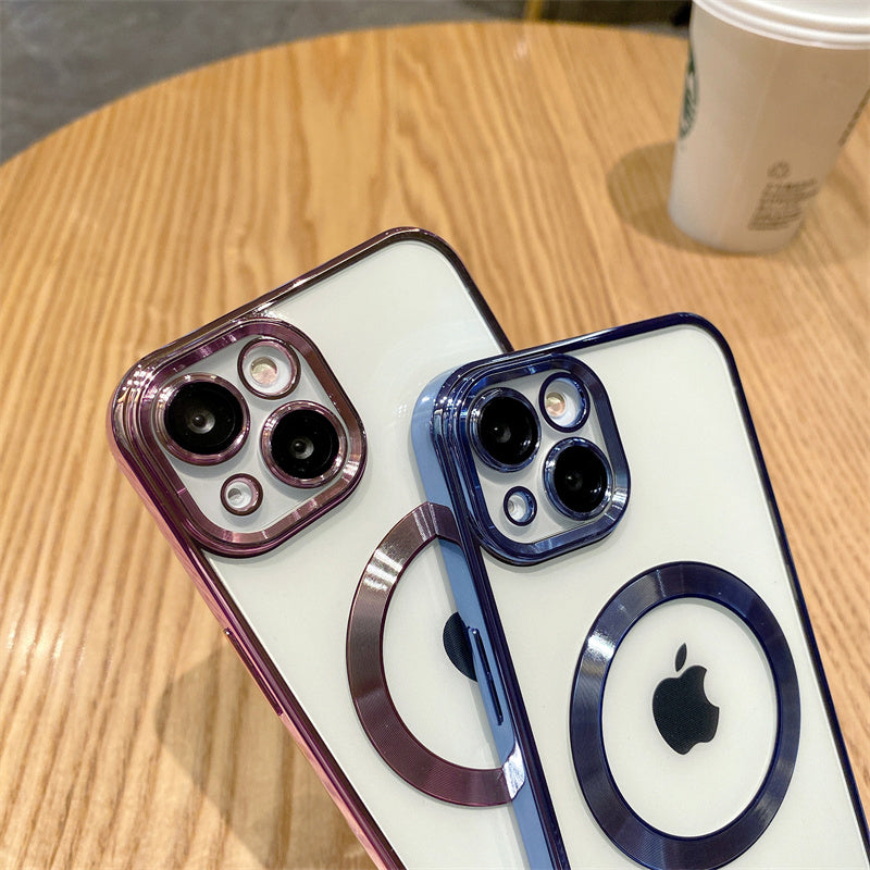 Magnetische Luxus für Apple iPhone 17/17 Air, 16/16e, 15, 14, 13 Pro Max Plus Hülle aus weichem Silikon | Kameraschutz, Klare Premium-Beschichtung, Magsafe Kabelloses Laden & Kratzfest