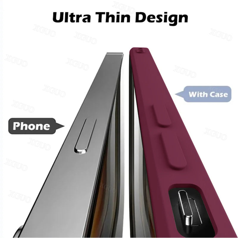 Quadratische Flüssigsilikonhülle für Apple iPhone 17/17 Air, 16/16e, 15, 14, 13 Pro Max Plus | Premium Stoßfest, Magnetisch, Magsafe & Kameraschutz