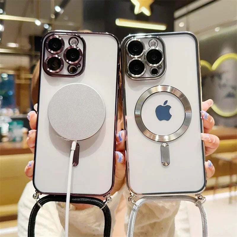 Magnetische Luxus für Apple iPhone 17/17 Air, 16/16e, 15, 14, 13 Pro Max Plus Hülle aus weichem Silikon | Kameraschutz, Klare Premium-Beschichtung, Magsafe Kabelloses Laden & Kratzfest