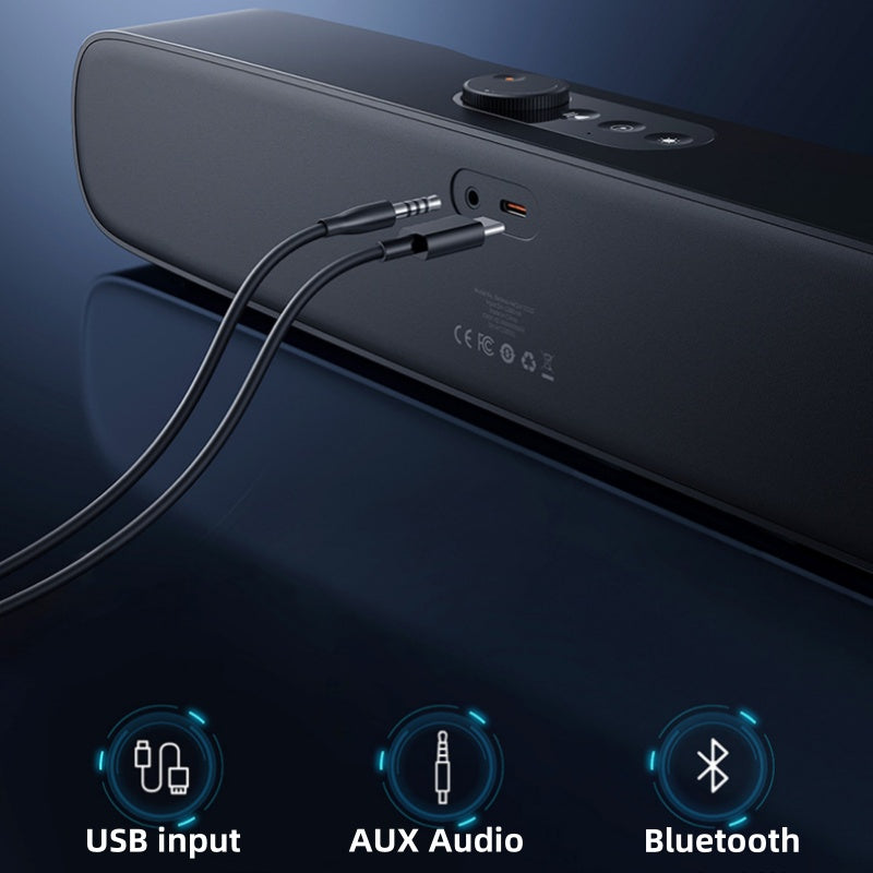 Hochwertiges DS10 Schreibtisch Mini Soundbar Lautsprecher Bluetooth 4.1 Triple-Mode | Audio 3D Sound Scape Surround Subwoofe