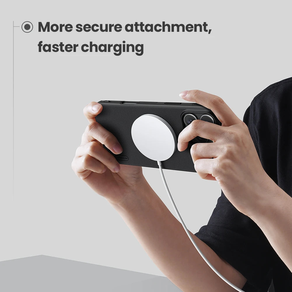 Premium Apple iPhone Case | MagSafe Compatible, Camera Lens Protection, Screen Protection | Ultra Thin, Shockproof, Magnetic, Full All-Around Protection Cover – Carbon Fiber Texture, Soft TPU, Lightweight, Waterproof, Anti-Scratch, Anti-Fingerprint