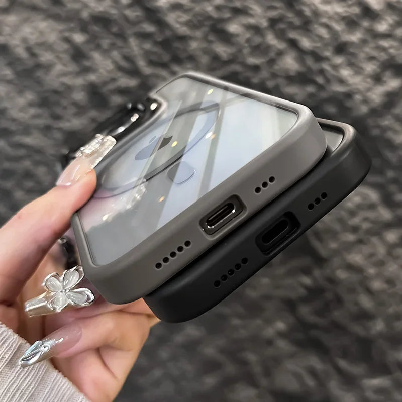 Premium iPhone Hülle Klar HD | Magnetische MagSafe & Kabelloses Laden | Stoßfeste Transparente Hybrid Rüstung mit Kameraobjektiv-Schutz für Apple iPhone 17/17 Air, 16/16e, 15, 14, 13 Pro Max Plus