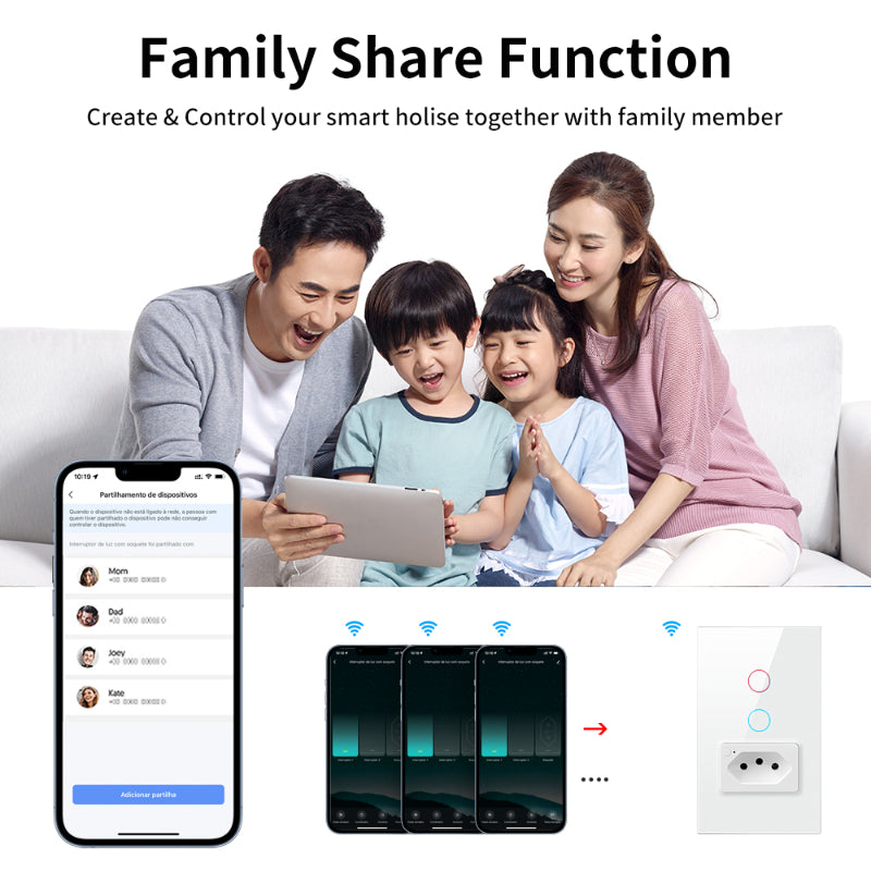Premium WiFi Lichtschalter Touch Sensor Smart Switch App Fernbedienung