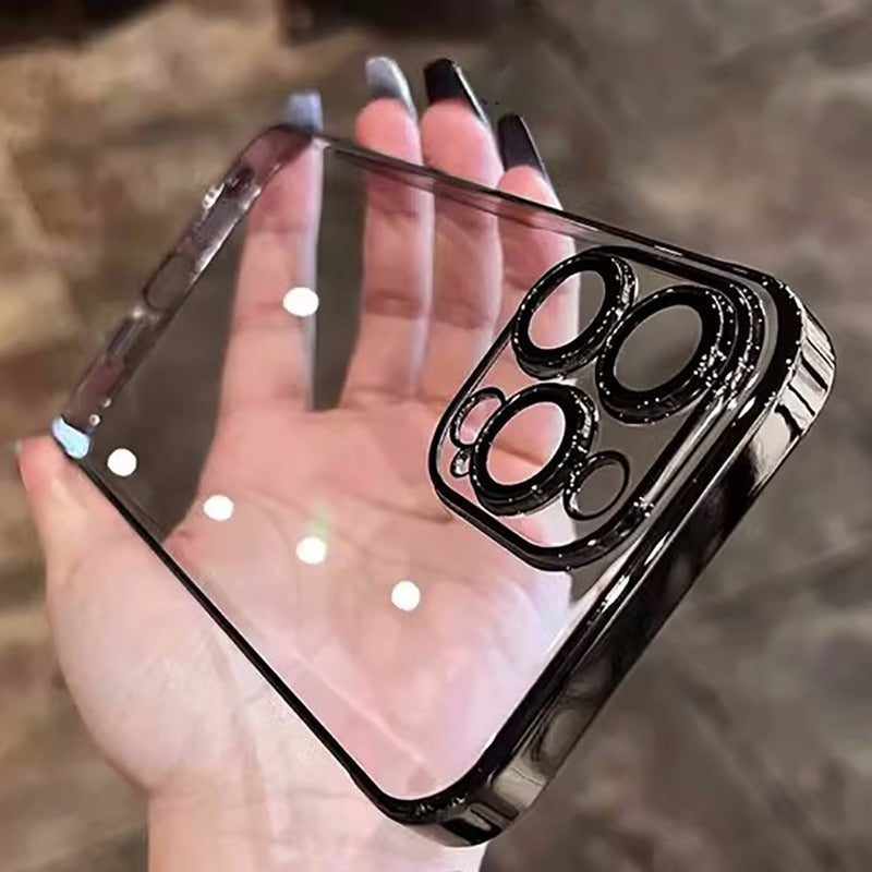 Luxus Stoßfeste Transparente Silikonhülle für Apple iPhone 17/17 Air, 16/16e, 15, 14, 13 Pro Max Plus | Premium Beschichtung, Wasserabweisend & Kratzfestes Transparentes Glitter Design
