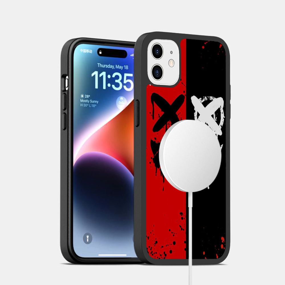 Premium Robuste Teufel Bad Boy Design iPhone Hülle | MagSafe-Case mit Rundumschutz & Kameralinsenschutz für Apple iPhone 17/17 Air, 16/16e, 15, 14, 13 Pro Max Plus Cover | Stoßfeste Handyhülle mit Panzertasche & Stoßstangenabdeckung