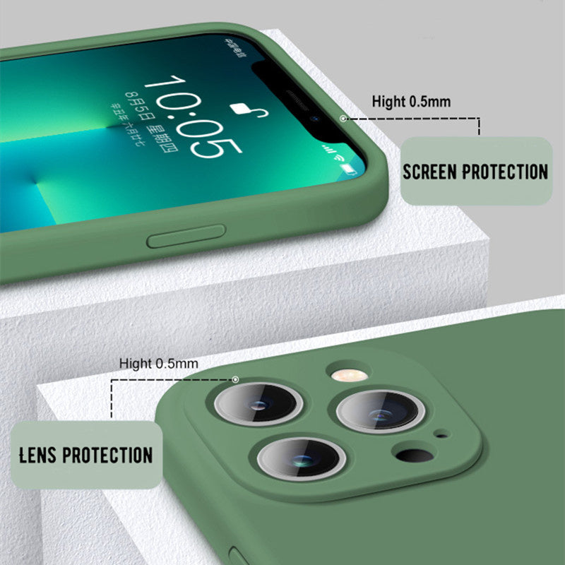 Quadratische Flüssigsilikonhülle für Apple iPhone 17/17 Air, 16/16e, 15, 14, 13 Pro Max Plus | Premium Stoßfest, Magnetisch, Magsafe & Kameraschutz