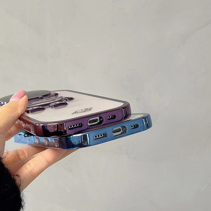 Premium Apple iPhone Case | MagSafe Compatible, Camera Lens Protection, Screen Protection | Ultra Thin, Shockproof, Magnetic, Full All-Around Protection Cover – Astronaut Design, Glitter Film, Lens Stand, Soft TPU, Durable & Stylish