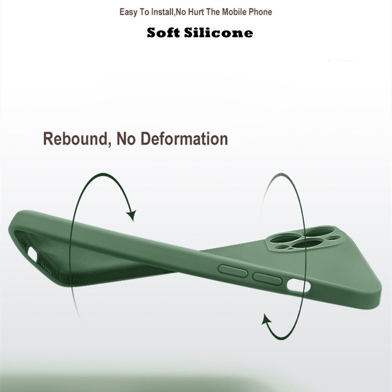 Quadratische Flüssigsilikonhülle für Apple iPhone 17/17 Air, 16/16e, 15, 14, 13 Pro Max Plus | Premium Stoßfest, Magnetisch, Magsafe & Kameraschutz