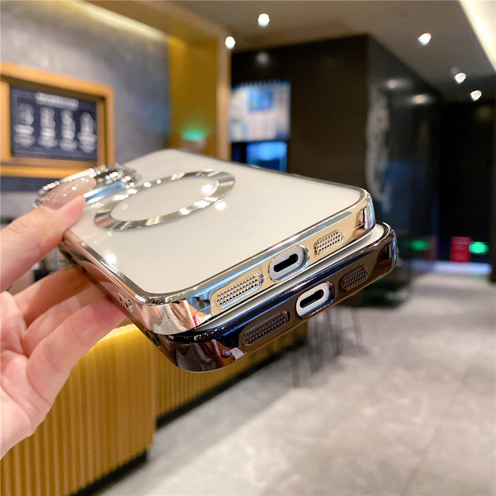 Magnetische Luxus für Apple iPhone 17/17 Air, 16/16e, 15, 14, 13 Pro Max Plus Hülle aus weichem Silikon | Kameraschutz, Klare Premium-Beschichtung, Magsafe Kabelloses Laden & Kratzfest