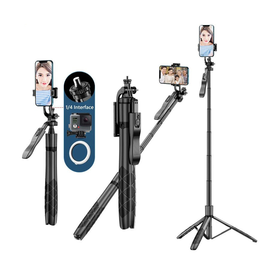 Premium kabelloser Selfie-Stick Stativ-Stand für GoPro Action Kameras und Smartphones, stabiles Gleichgewicht für Live