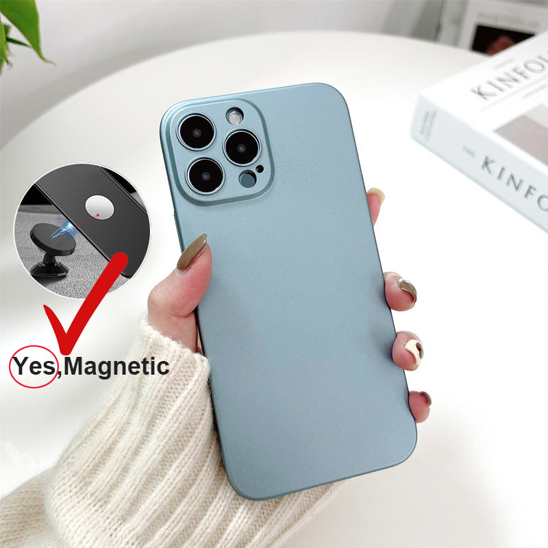 Magnetic Ultra-Thin Car Mount For Apple iPhone 16/15/14/13/12 Pro Max Plus Mini Case | Shockproof Matte Lightweight Protective Cover