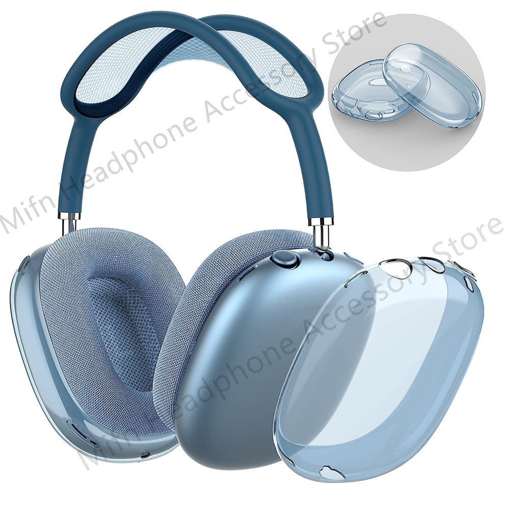Premium TPU Protective Case for Apple AirPods Max Shockproof & Scratch-Resistant Transparent Headphone Case | Soft, Transparent Cover - Premium Protection for Wireless Headphones