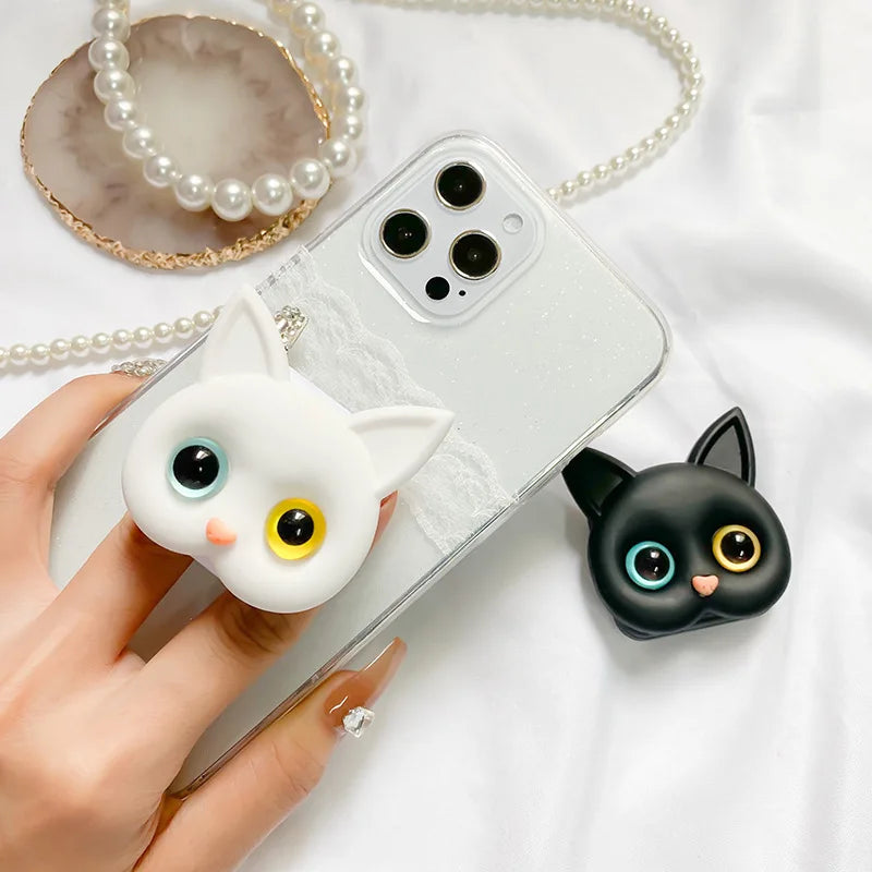 Luxury Air Sac Telefon Halter Griptok Kawaii 3D Katze Handy Finger Ring | Stand Grip Tok Handy Zubehör iPhone | Stylischer