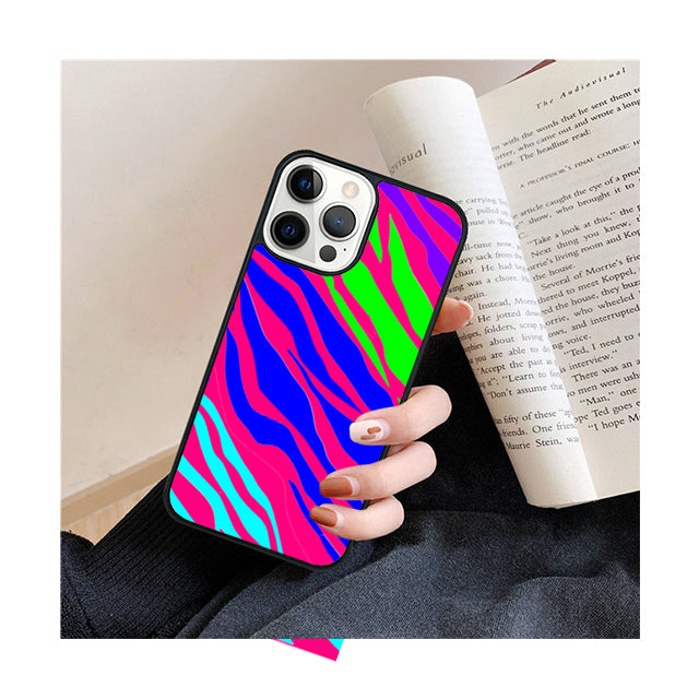 Premium Zebra-Muster Glitzer iPhone-Hülle | MagSafe-Case mit Rundumschutz & Kameralinsenschutz für Apple iPhone 17/17 Air, 16/16e, 15, 14, 13 Pro Max Plus Cover | Panzertasche & Stoßstangenabdeckung Handyhülle | Hochwertige Schutzhülle