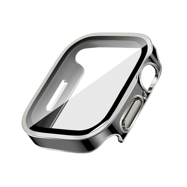 Premium Glasgehäuse für Apple Watch Serie 9/8/7/Ultra: 45mm, 41mm, 49mm, 44mm, 40mm | Hochwertige Displayschutz-Hülle