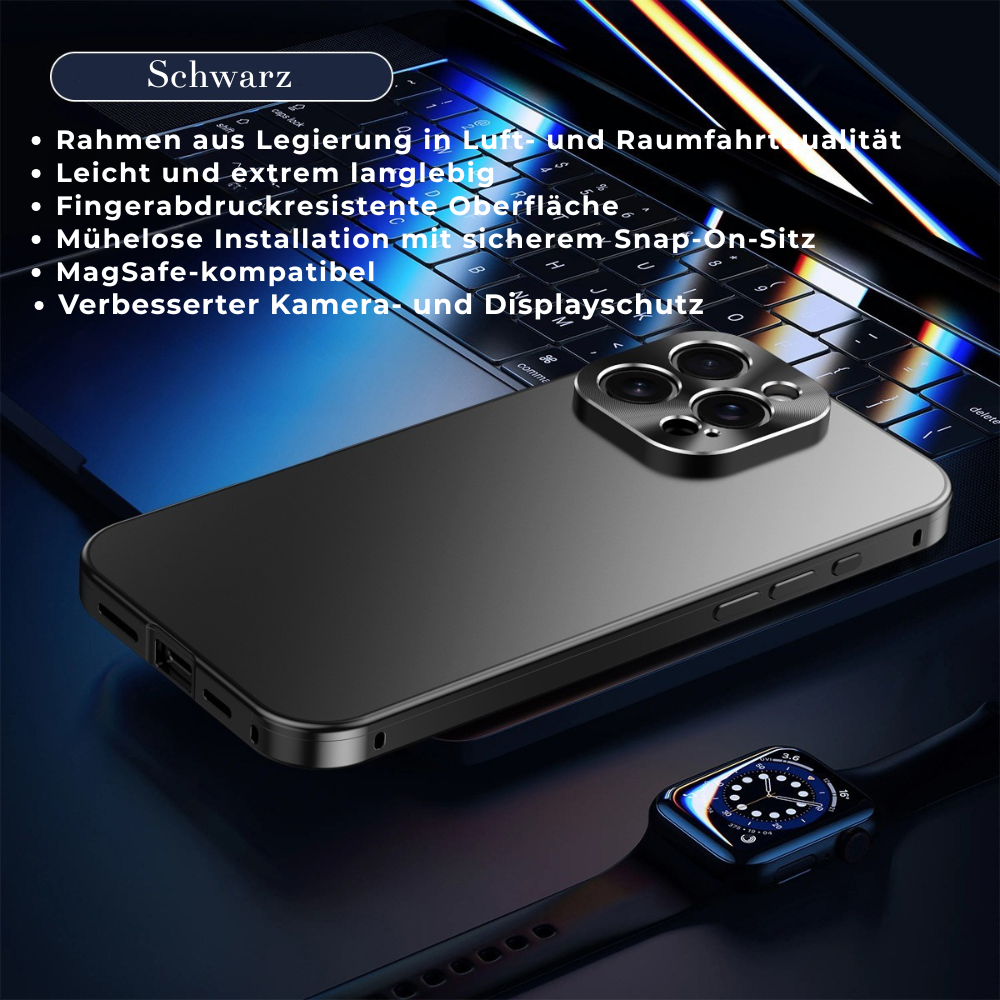 Luxury Shockproof Magnetic Phone Case - Slim Aluminum Frame with Full Lens Protection, Wireless Charging Compatible