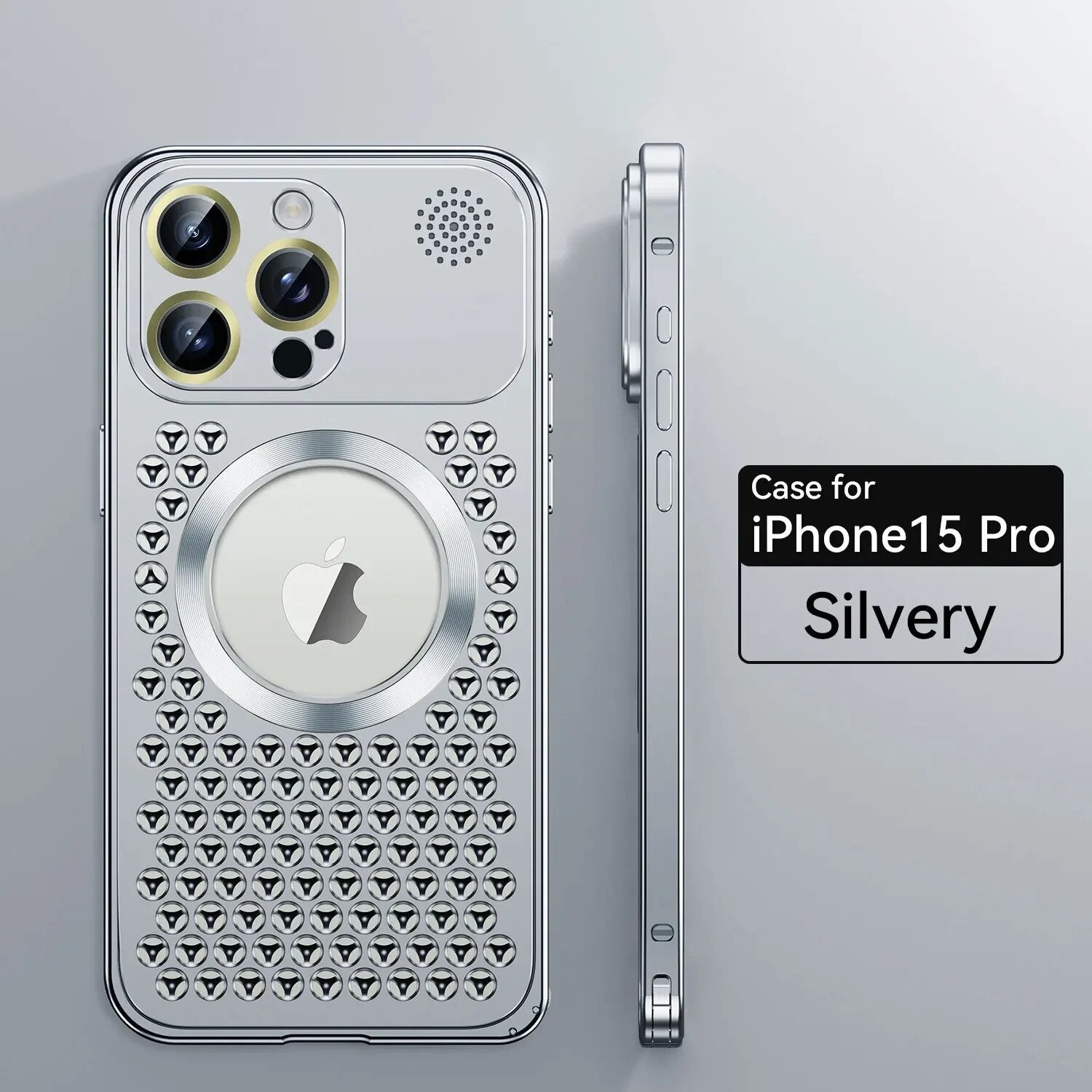 Hochwertige magnetische Wärmeableitungshülle, MagSafe, Abdeckung,  aus Metall | Apple iPhone 12/13/14/15 Pro Max Plus – Aluminiumabdeckung