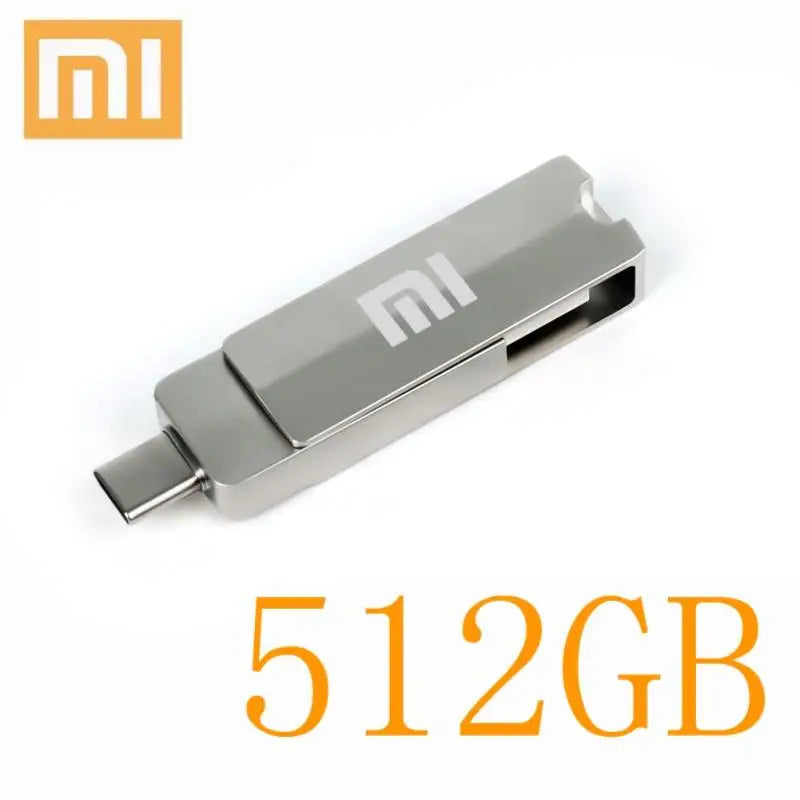 Premium Xiaomi U-Disk 2TB 1TB USB 3.1 Type-C Interface 256GB 128GB 512GB Mobile Computer Data Transfer Portable USB Storage