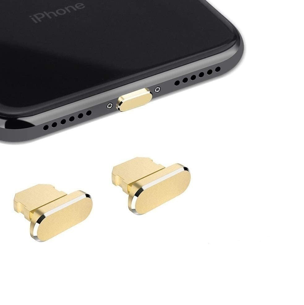 Premium Metall-Staubschutz für iPhone 15/14/13/12 Pro/Max/Plus/Mini | Ladeanschluss-Schutz, kompatibel mit iPhone & iPad