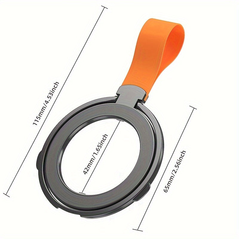 Hochwertiger Magnetischer Handy-Ringhalter für MagSafe, Telefonständer mit Riemen: Kompatibel mit Apple iPhone 15/14/13/12